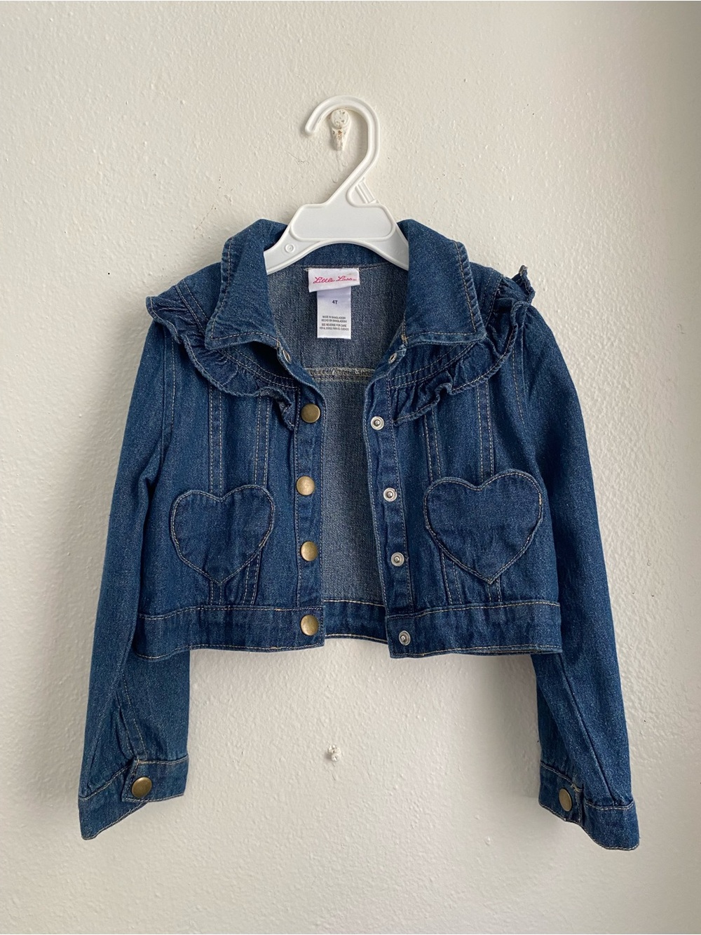 Little Lass • Jean Jacket with Heart Pockets